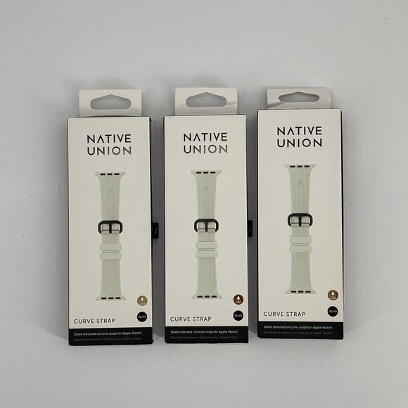 Native Union, Textured Silicone Band for Apple Watch, Size 38/40mm - Sage Green - Picture 1 of 5